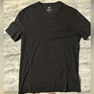 Black H&M v-neck tee shirt. Medium slim fit.